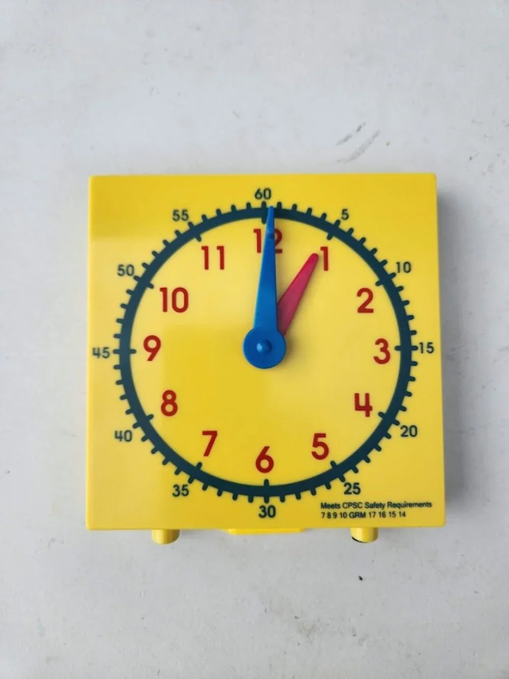 Clock Math Manipulative Teaching Time Plastic Educational Toy Analog Clock Learn